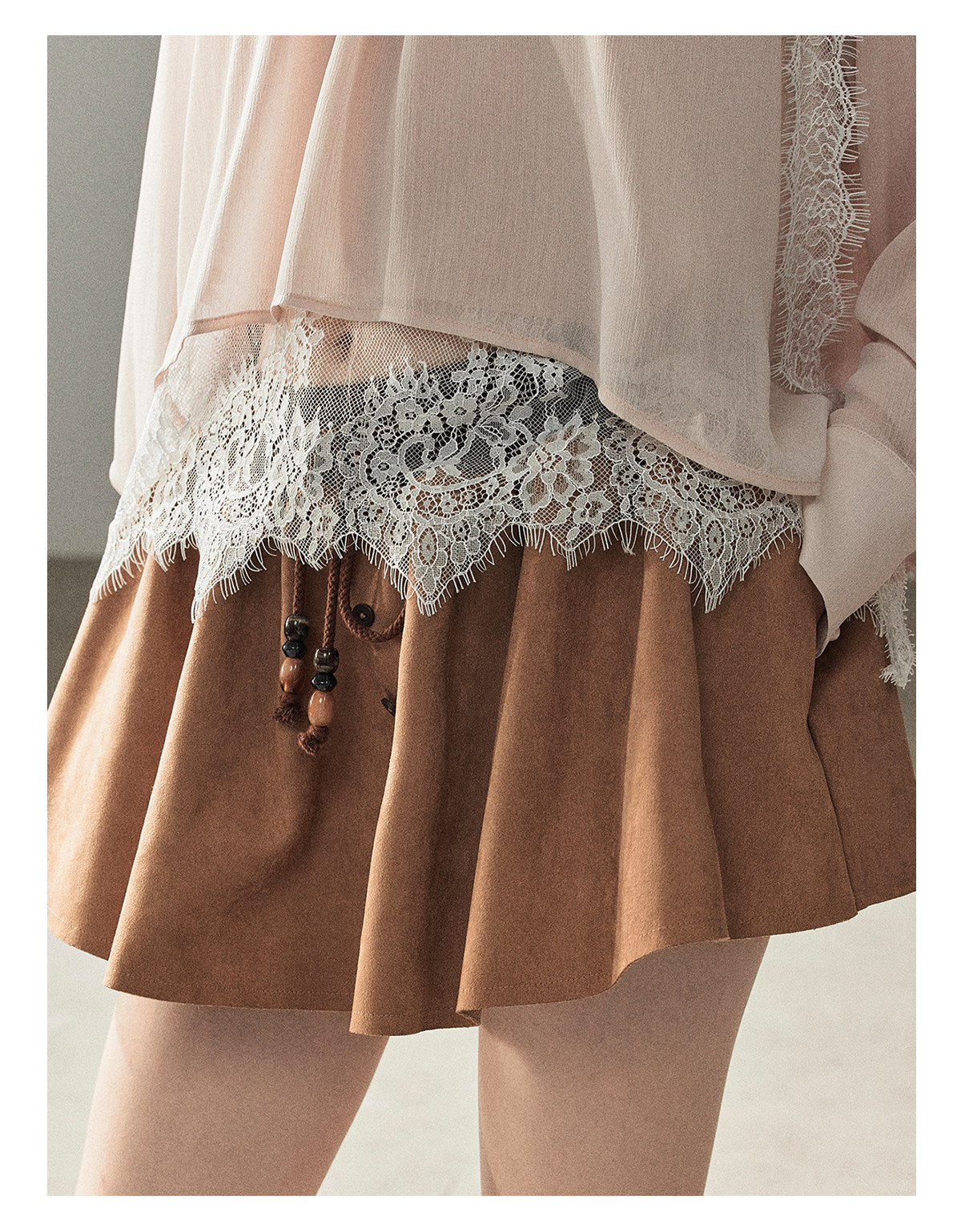 170726 "Blooming Evening Sakura" Soft Pink Lace Cover-Up Blouse