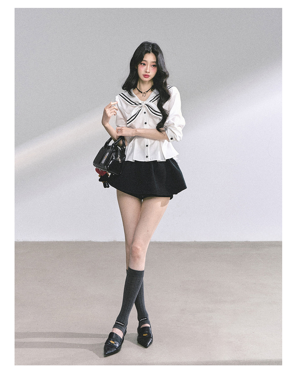少也眼 "Mary Jane Academy" French Lace Sailor Blouse 7685464