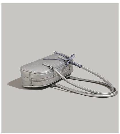 "Silver Siren" Shoulder Bag (Silver / Black / White / Pale Yellow)
