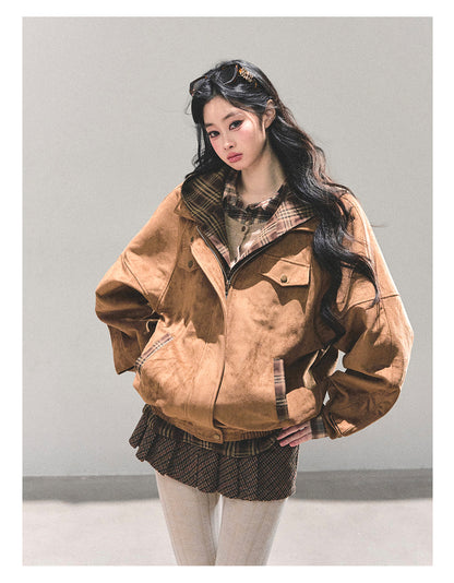 少也眼 “Landing Before Dawn” Hepburn-Inspired Quilted Hoodie Jacket 786984364