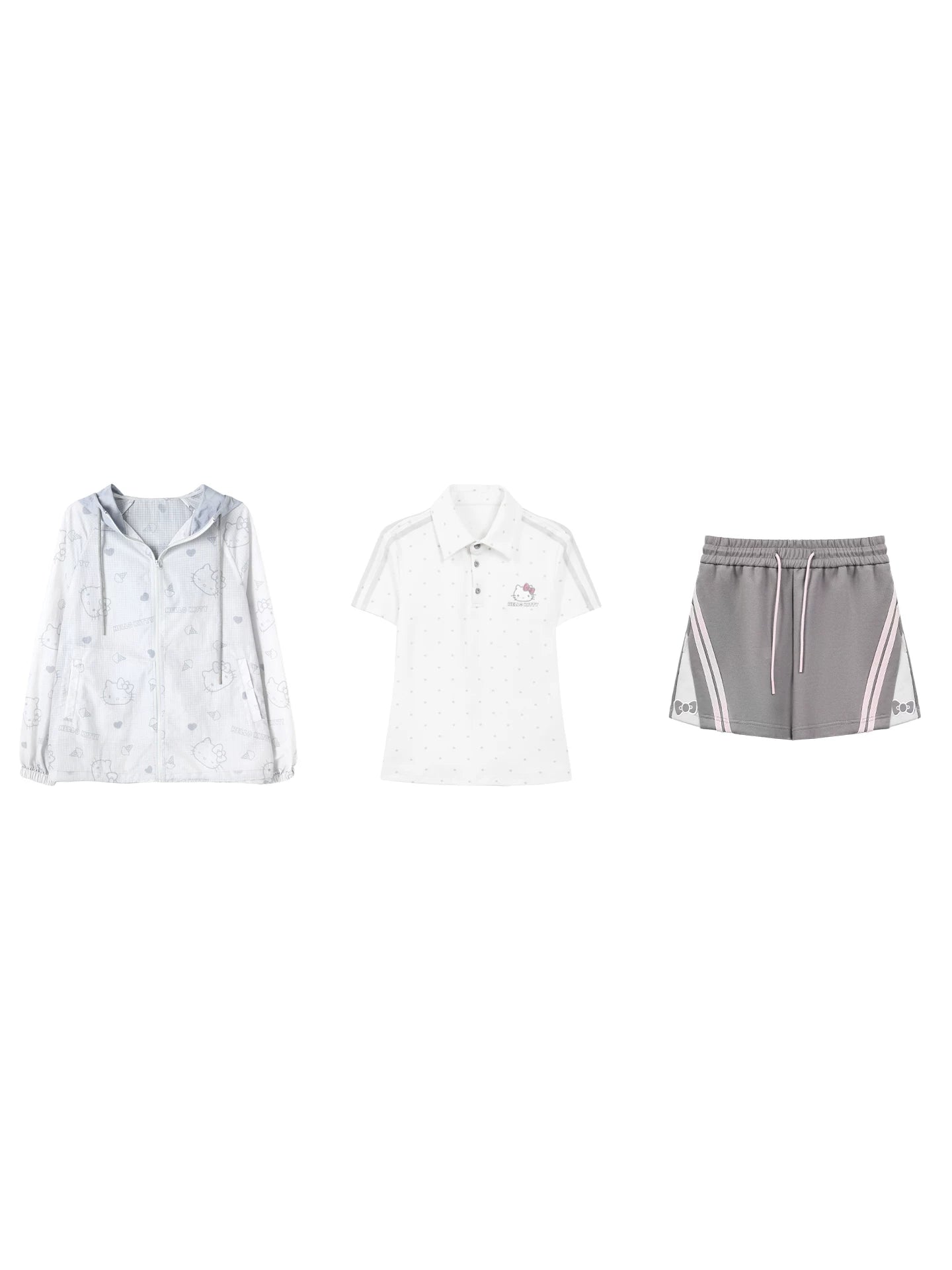 170726K  "Soft Breeze" Sun Protection Campus Set (Hooded Jacket / Polo Shirt / Shorts)