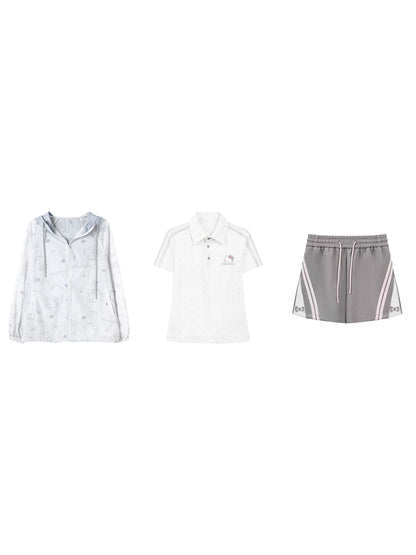 170726K  "Soft Breeze" Sun Protection Campus Set (Hooded Jacket / Polo Shirt / Shorts)