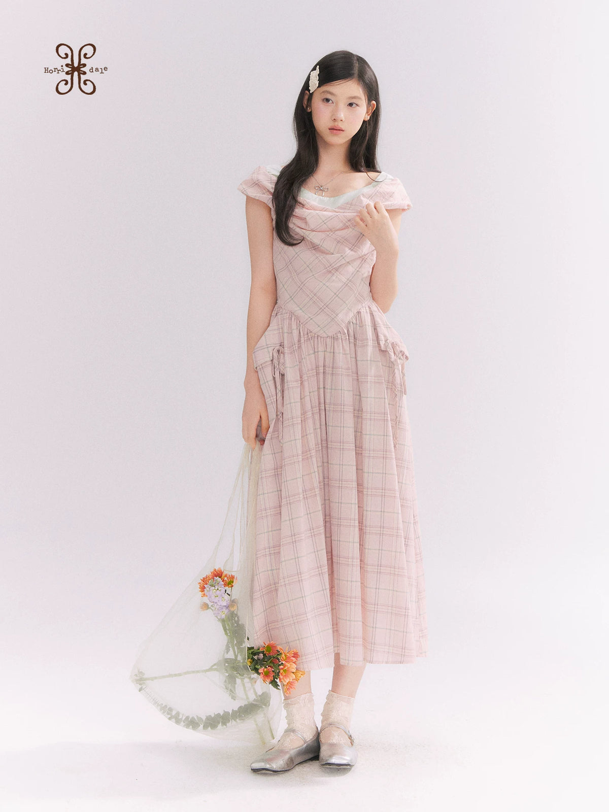 “Heartfelt Rendezvous” Pink Plaid Maxi Dress