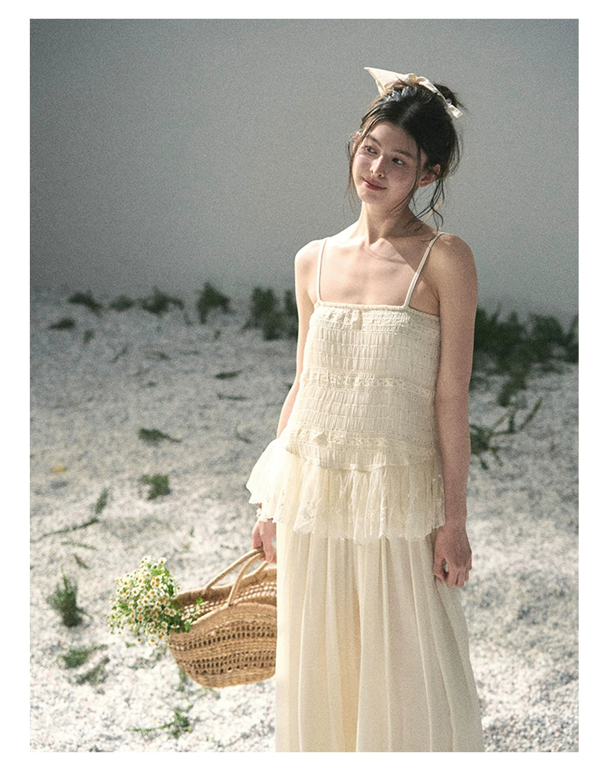 "Fallen Into Your Gaze" Dutch Cheese Lace Top & Jogger Pants Two-Piece Set