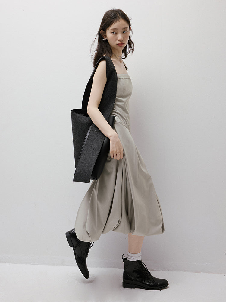 FUSSED Disorder Deconstructed Asymmetric Bubble Dress (Adjustable Straps) FOF-25SS005