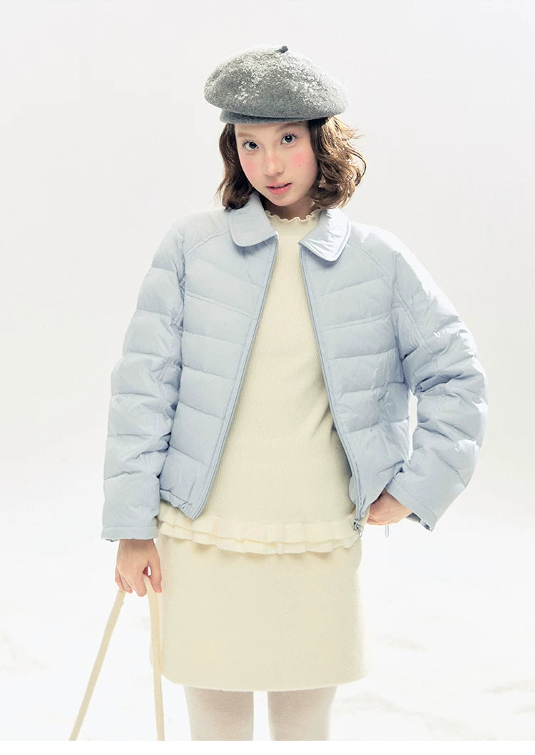 "Soft Whisper" Ruffle Mock Neck Ribbed Knit Top (Ivory/ Smoky Gray)