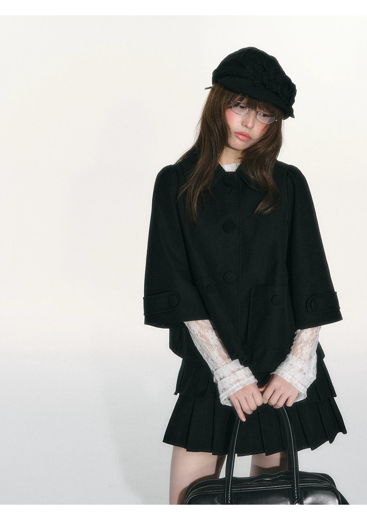JOVYLLE - Black Preppy Blazer & Skirt Set