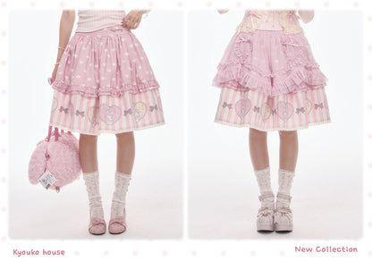 “Pink Dollcore” Pink My Melody Layered Lolita Girl Set