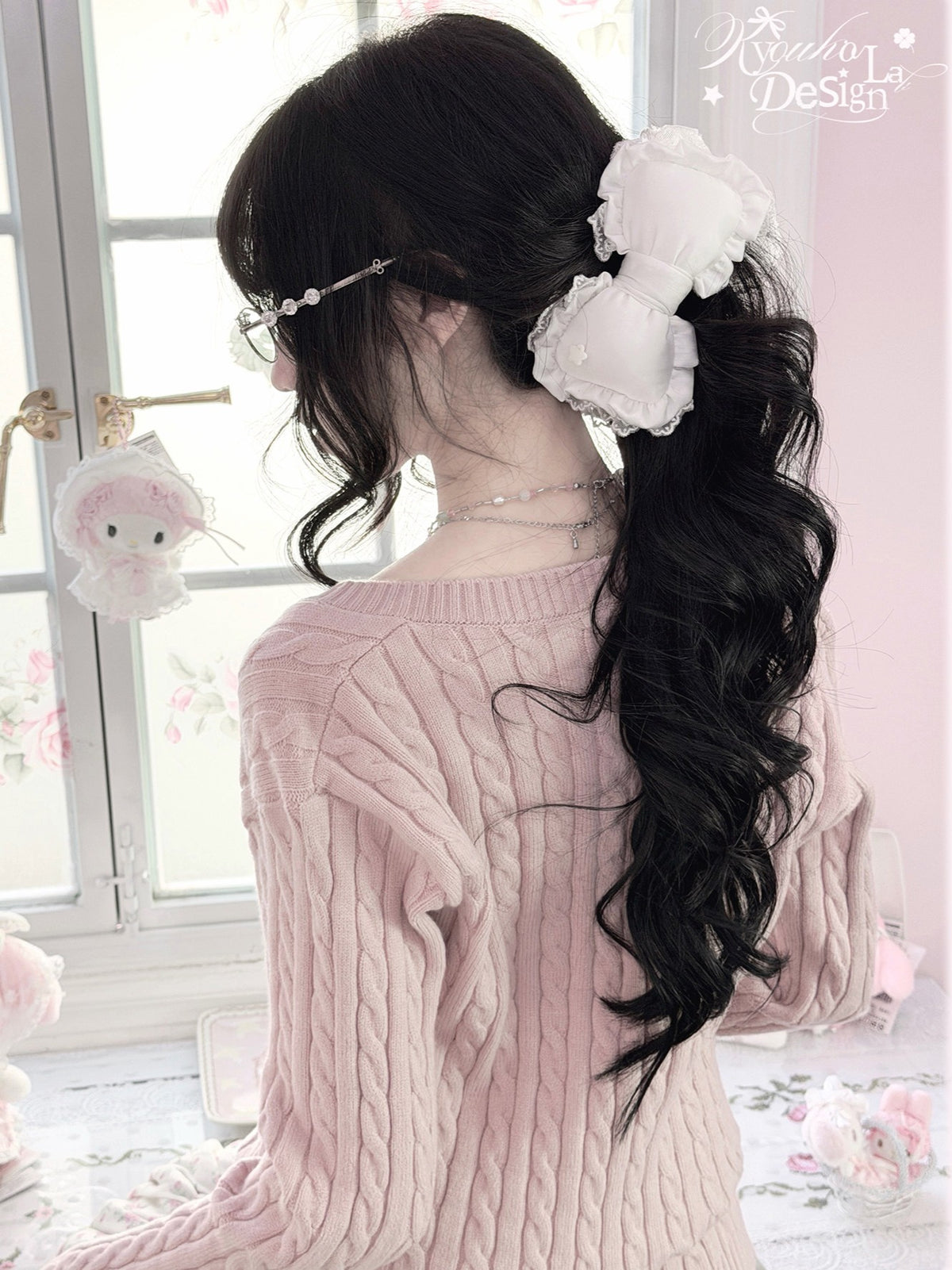KYOUKO - [FREE GIFT] Satin Bow Padded Pillow Hair Claw Clip