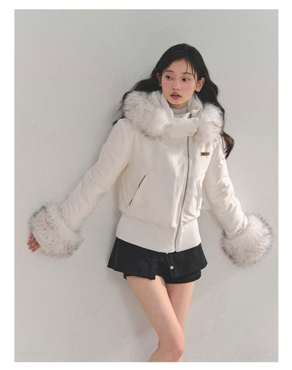 少也眼 “Weightless Monologue” Detachable-Fur Hooded Down Jacket 11.18-5