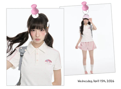 "Pink Ocean Dream" Summer Campus Collection (Shirt/ Shorts/ Skirt/ Jacket)
