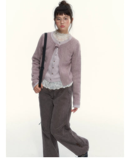 "A Season Called Autumn" Coffee Brown Vintage Washed Wide-Leg Utility Pants
