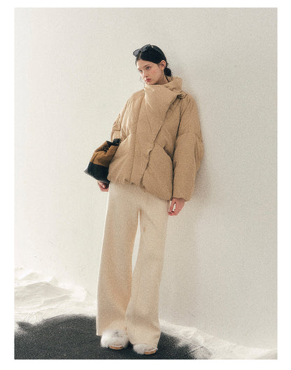 040126 "The Fluffiness of Snow" Down Jacket - Milk Tea Beige