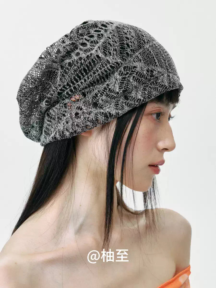 Open-Knit Mesh Beanie – Lightweight Breathable Slouchy Hat