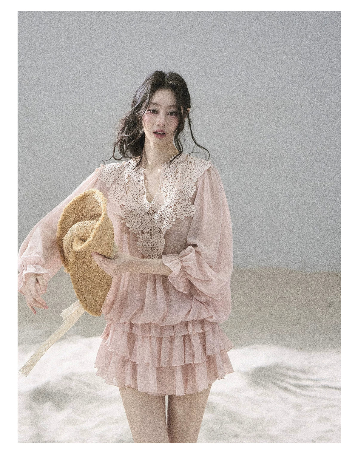 "Flowers on the Breeze" Blush Pink Top & Mini Skirt Two-Piece Set