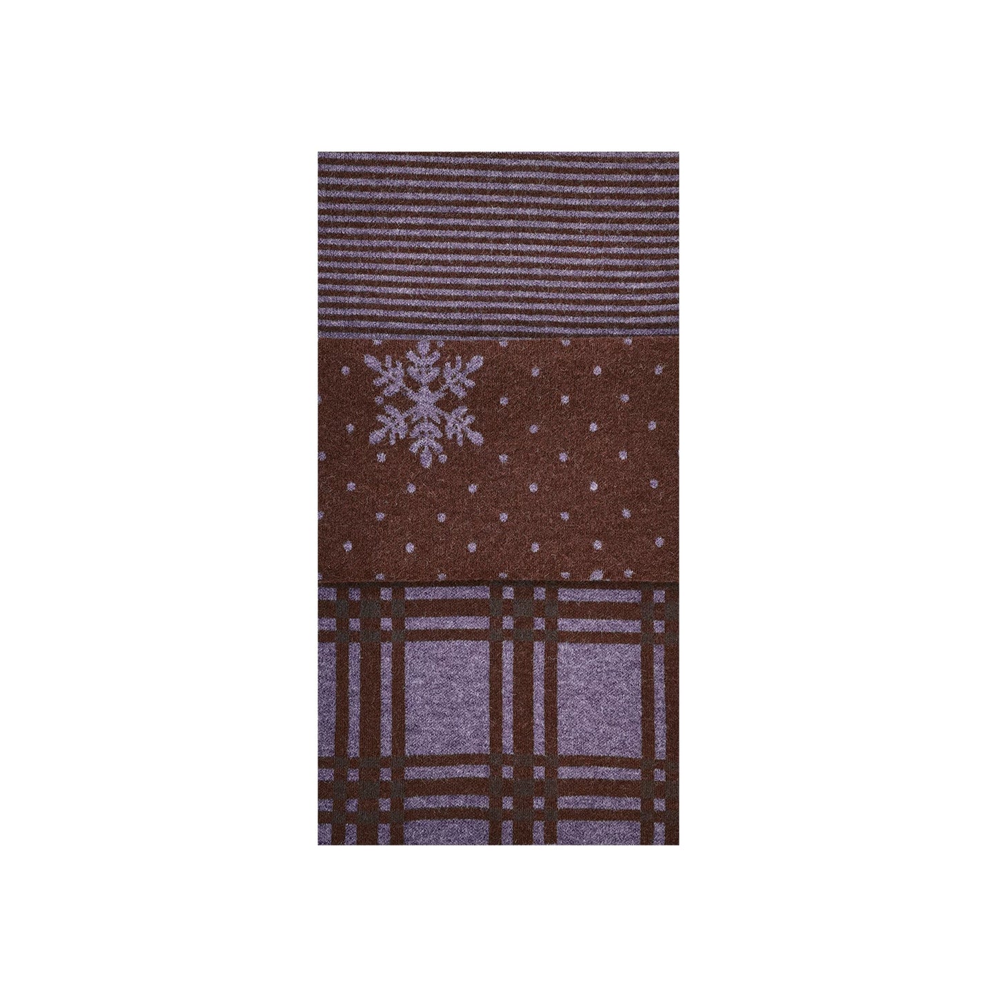 Japanese Lifestyle-Inspired Two-Tone Knit Snowflake Scarf