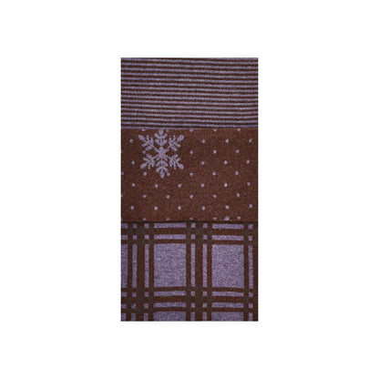 Japanese Lifestyle-Inspired Two-Tone Knit Snowflake Scarf