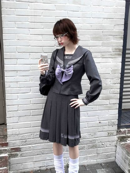 "Whispering Snow Lily" Sailor Uniform Collection (Top/ Skirt/ Ribbon Tie)