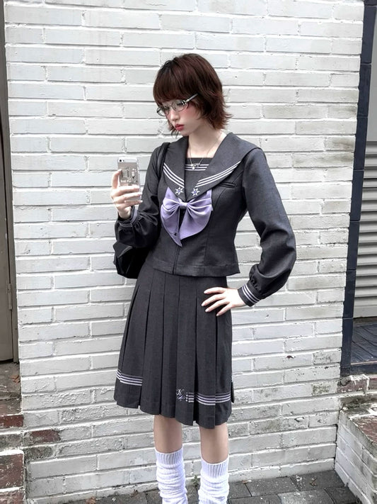 "Whispering Snow Lily" Sailor Uniform Collection (Top/ Skirt/ Ribbon Tie)