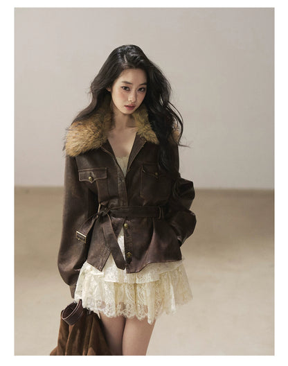 AOMALM - French Lace Double-Ruffle Camisole Dress