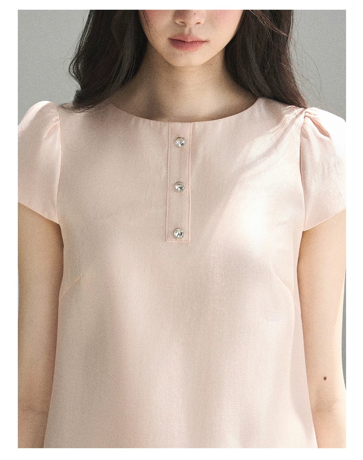 "Blush Haze" Cinnamon Pink Lace Babydoll Mini Dress