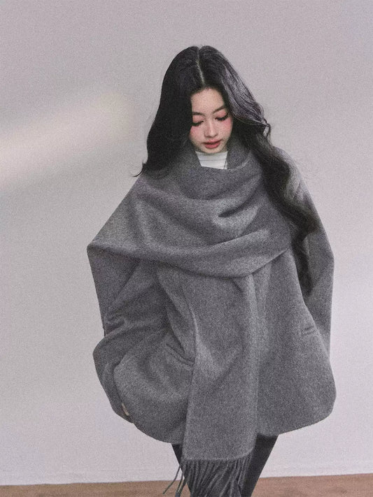 少也眼 100% Wool Double-Faced Coat