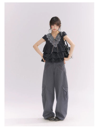 “Pear Shape Genius” Dusty Mauve Washed Cotton Cargo Pants