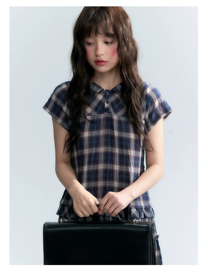 "Weekend Diary" Ruffle Tiered Polo Midi Dress