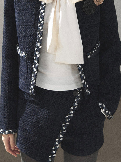 AOMALM - "Cloud Trails" Dutch Cream Lace Bow Knit Top