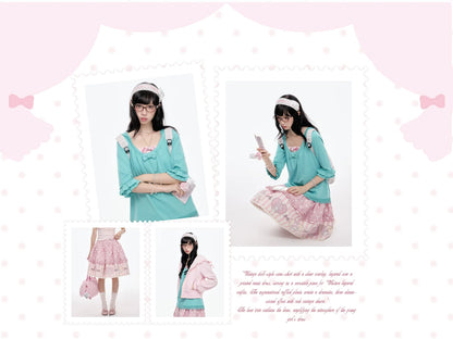 “Melody Garden” Mint Green My Melody Ruffle Hoodie Jacket Set