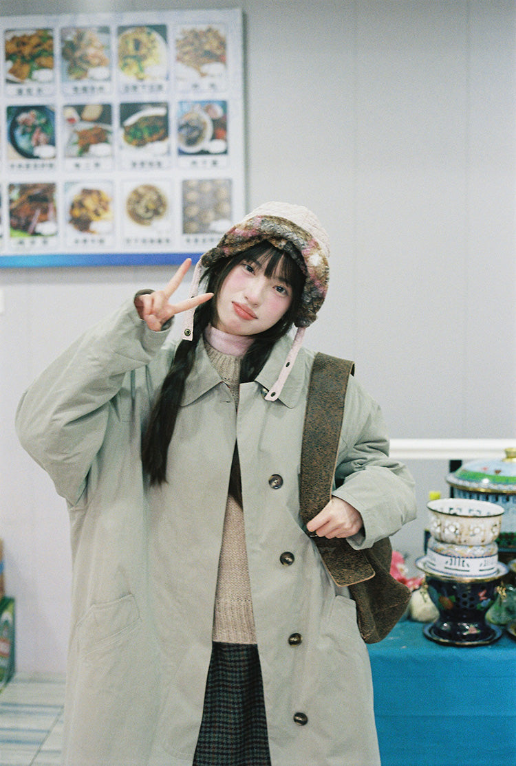 Zzouu - Green Gray Windbreaker Jacket