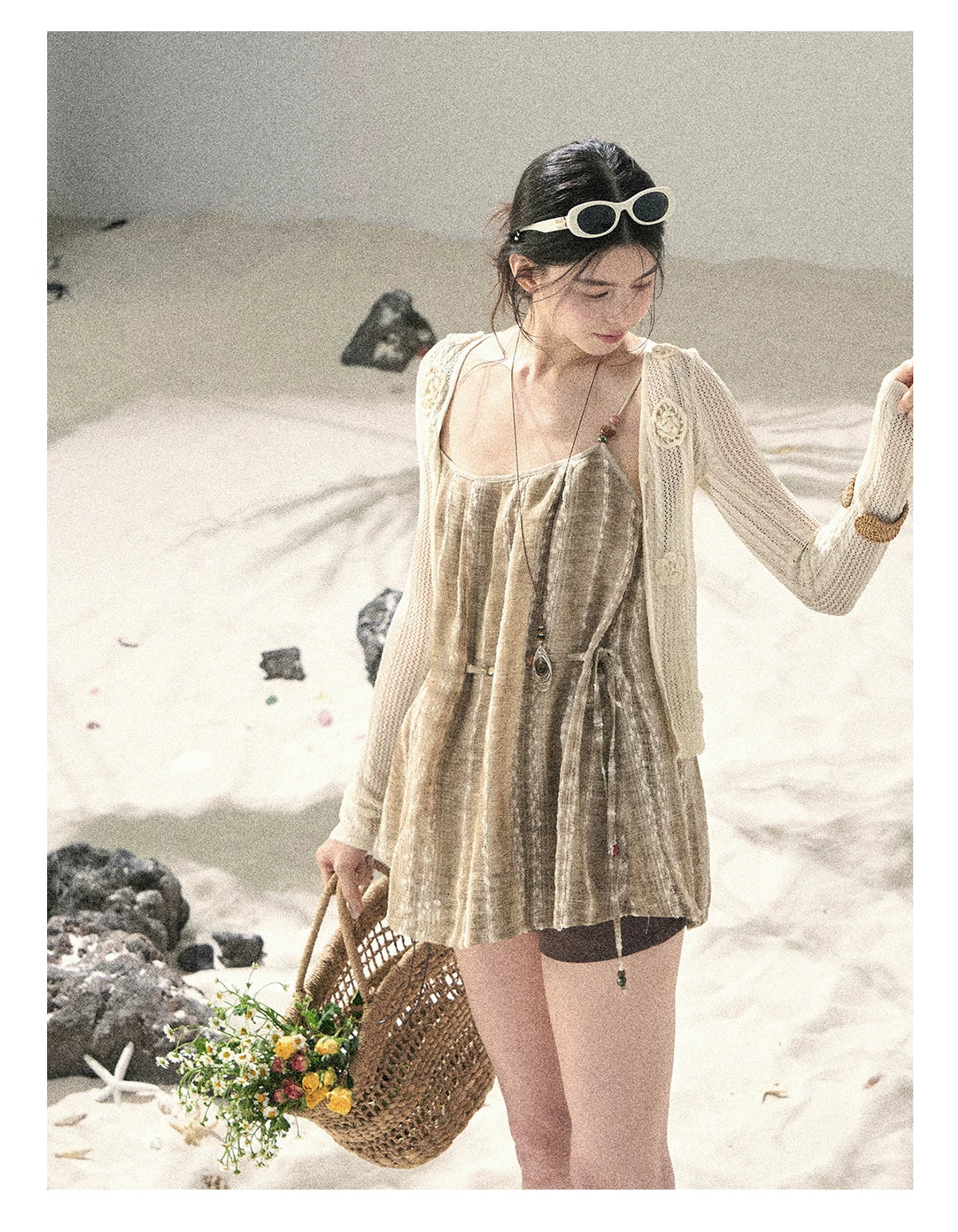 "Layered Petals in Motion" Chestnut Brown Ruffle Skort 5324853