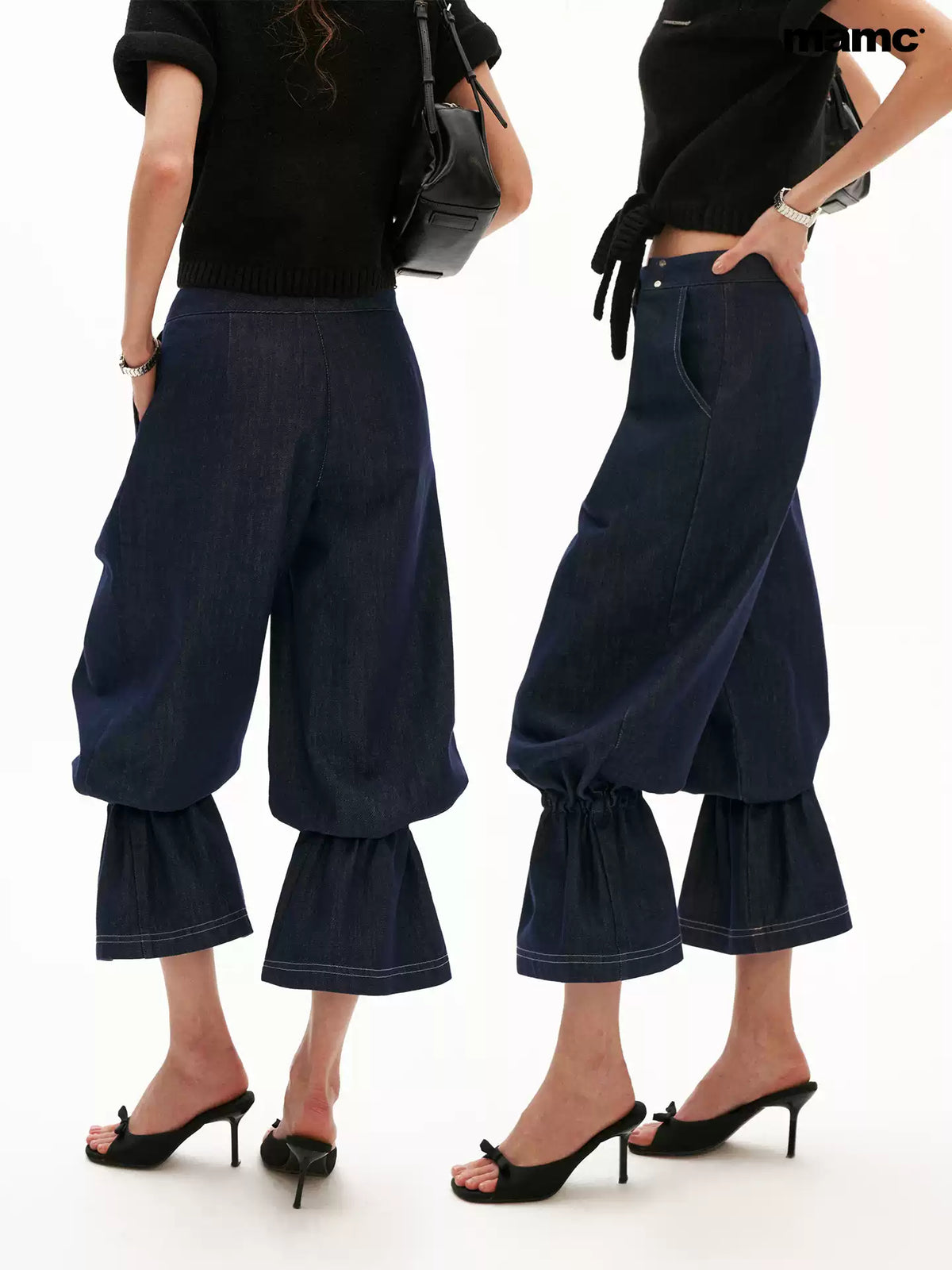 MAMC - Retro Balloon-Leg Tencel Blue Jeans