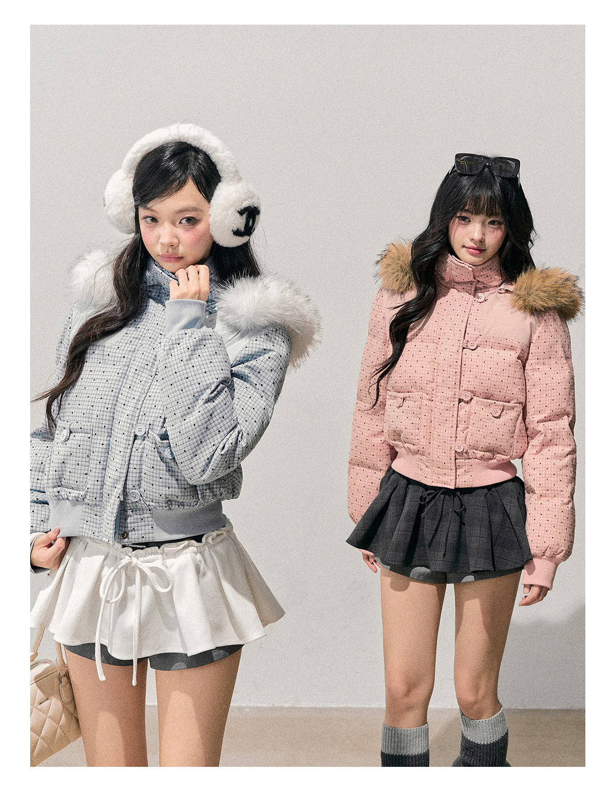 少也眼 “Candy Wrapper Dream” Hooded Quilted Polka-Dot Jacket 645156