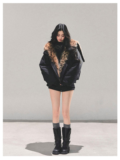 "降落在你怀中" Falling Into You Fleece Jacket - Black