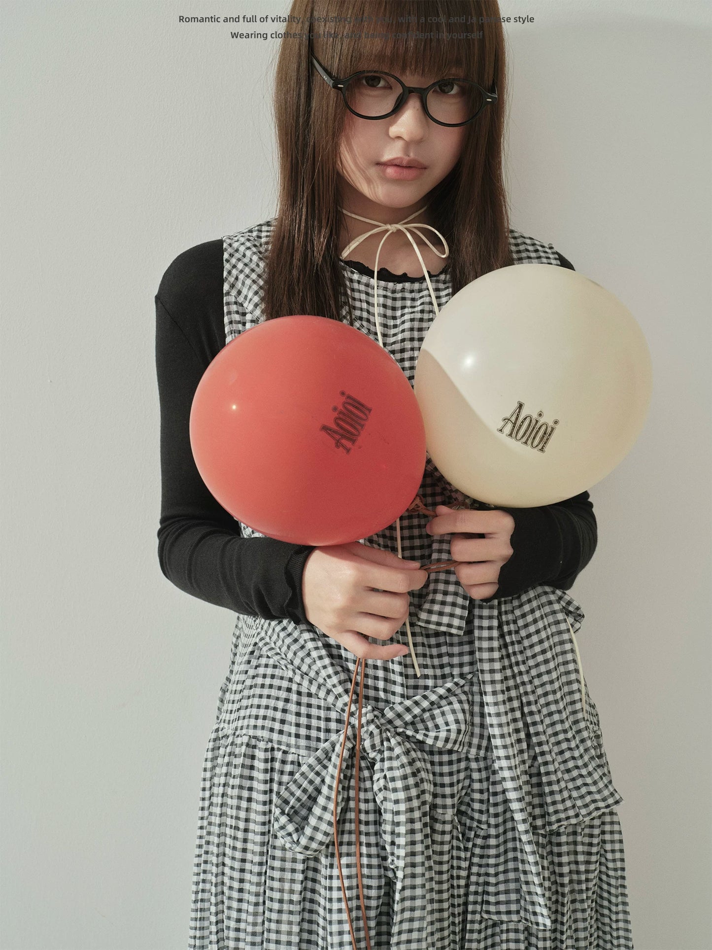 "Heritage Ribbon" Black & White Plaid Plaid Bow Maxi Dress