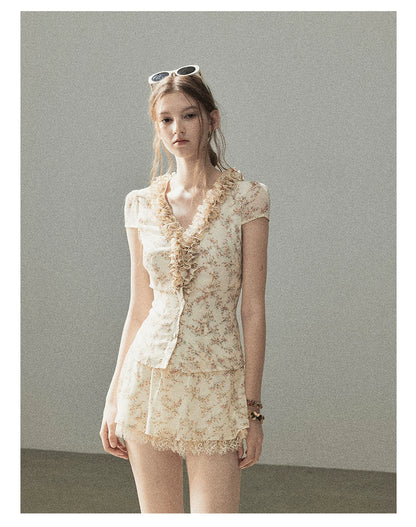 "Daisies in Your Arms" Soft Goose Yellow Chiffon Set