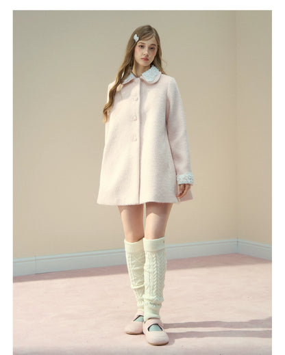 SunsetPark - "Everyday Heiress" Heiress Pink Cape Coat Set (Coat + Detachable Cape)
