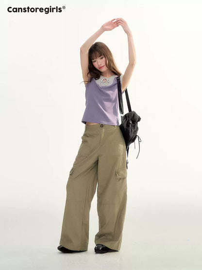 Relaxed Utility Wide-Leg Cargo Pants LL2026102