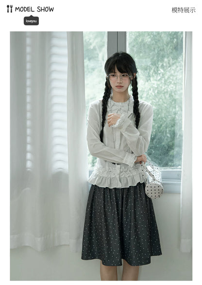 "Starlit Gap" White Blouse Collection