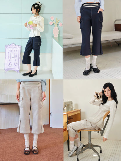 DAILY ARTIST - Navy Napoleon Utility Cropped Pants