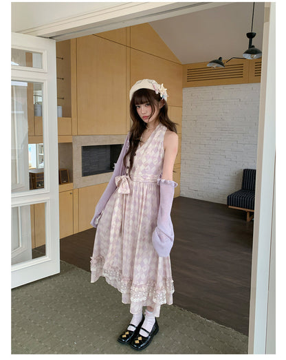 “Lavender Mist Sonata” Taro Purple Lace Slip Dress