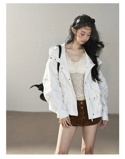 AOMALM - "Where the Wind Rests" Frost White Korean Utility Outdoor Hiking Jacket