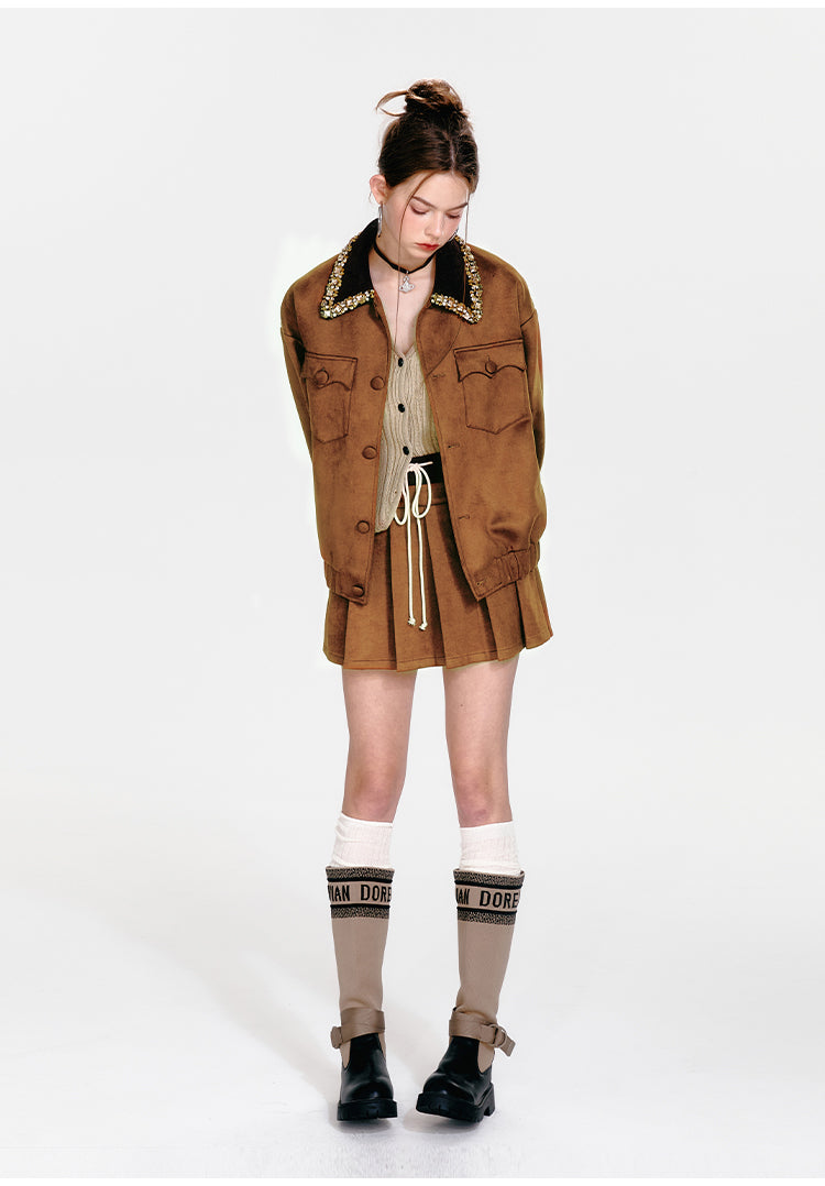 Golden Brown Two-Pieces Set