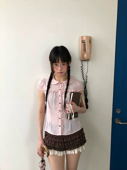 "Layer Cake" Chocolate Brown Lace Ruffle Bloomers