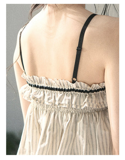 “Midsummer Woven Daydream” Dutch Cream Stripe Two-Piece Set