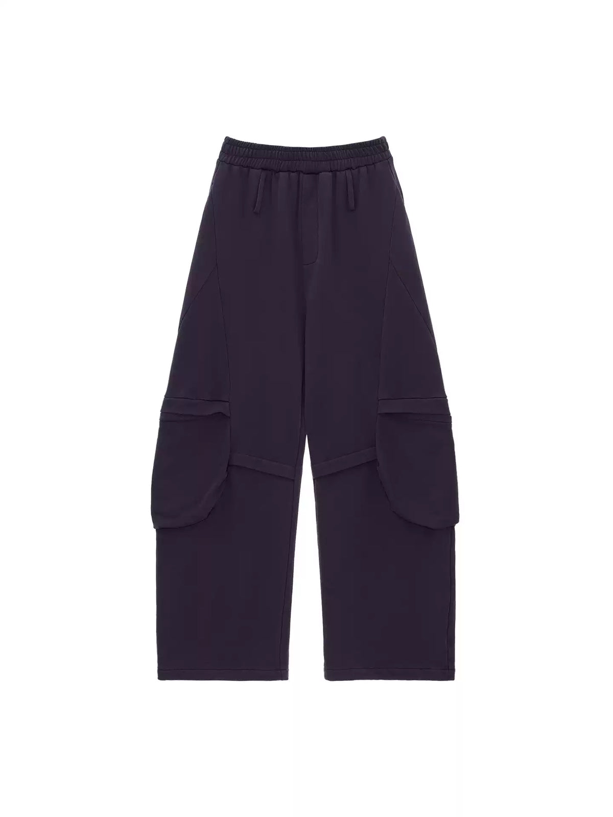 MAMC - Lazy Luxe Sculpted Purple Wide-Leg Sweatpants