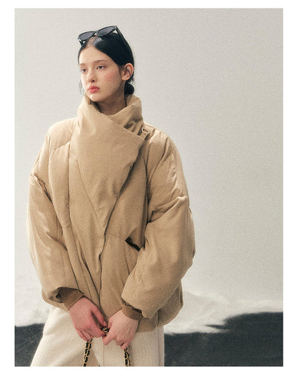 040126 "The Fluffiness of Snow" Down Jacket - Milk Tea Beige