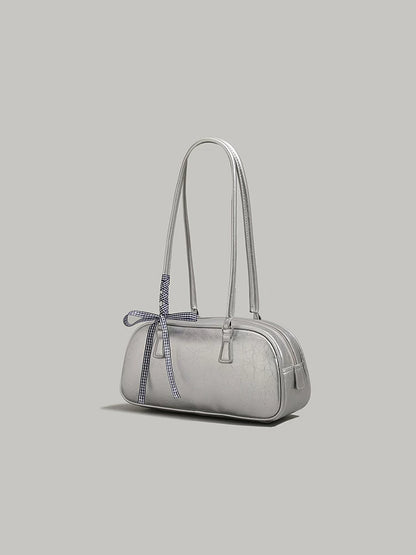 "Silver Siren" Shoulder Bag (Silver / Black / White / Pale Yellow)