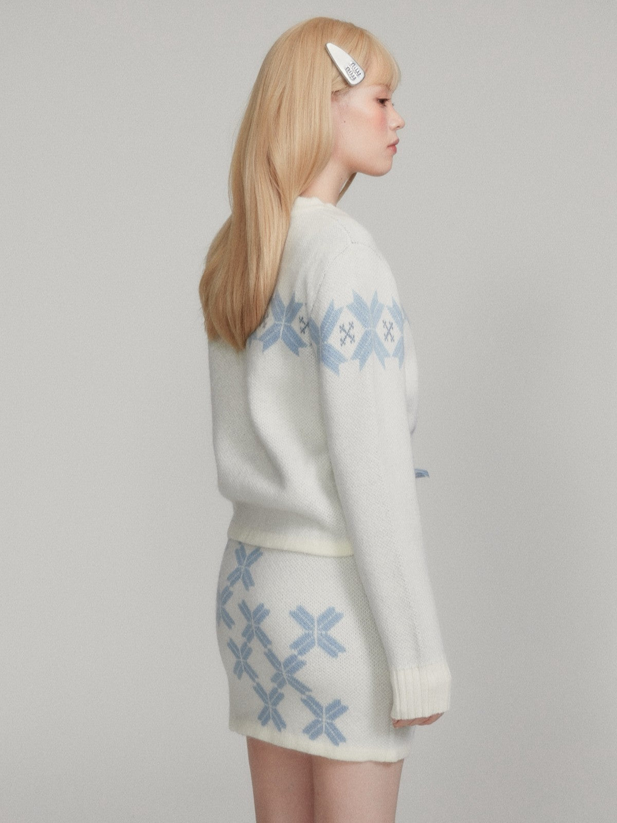 “Winter Teddy Girl” Sweet Alpaca Wool Knit Set M2401